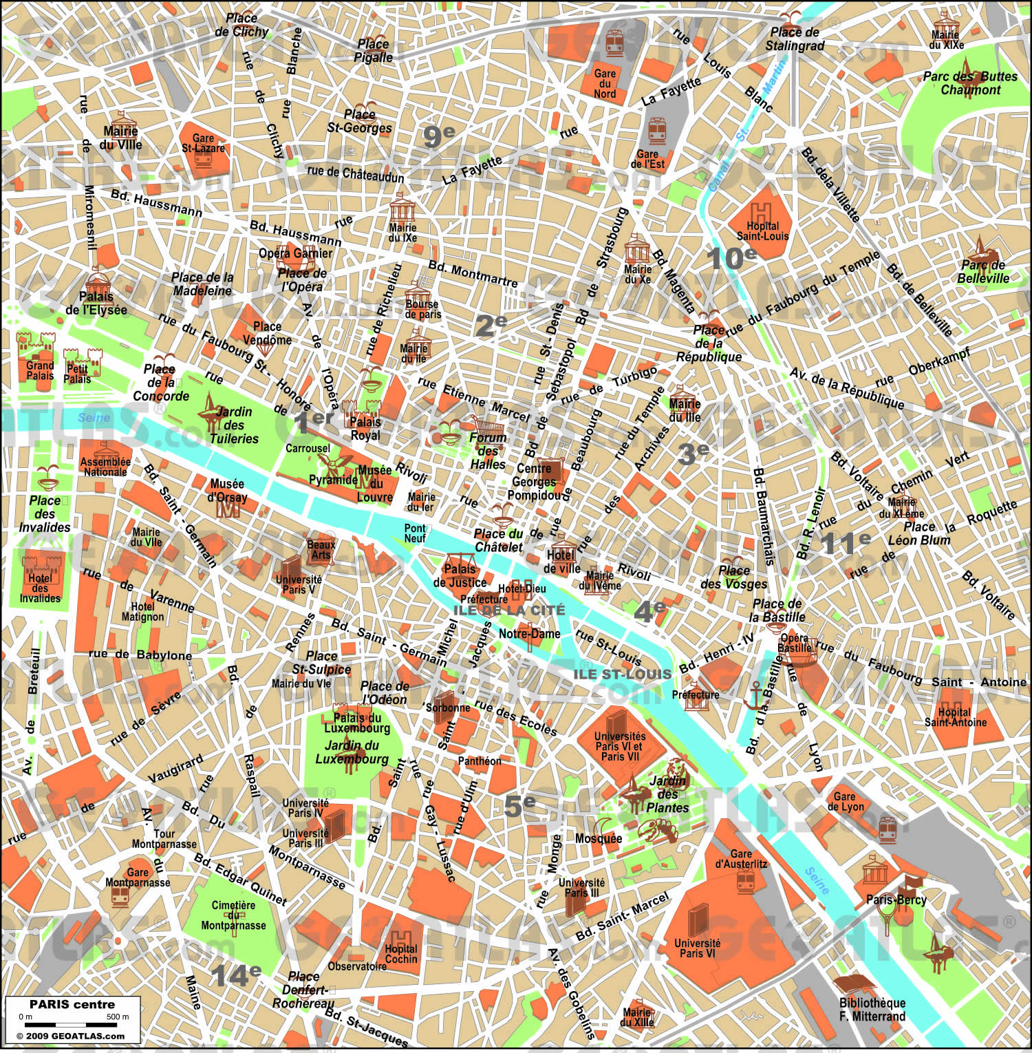 map paris france